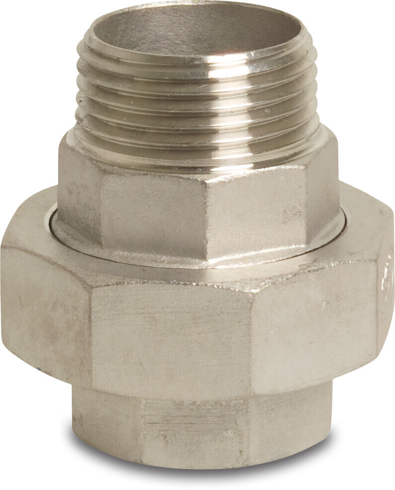 Profec Nr. 341 Union coupler stainless steel 316 3/4" female thread x male thread 16bar type conical